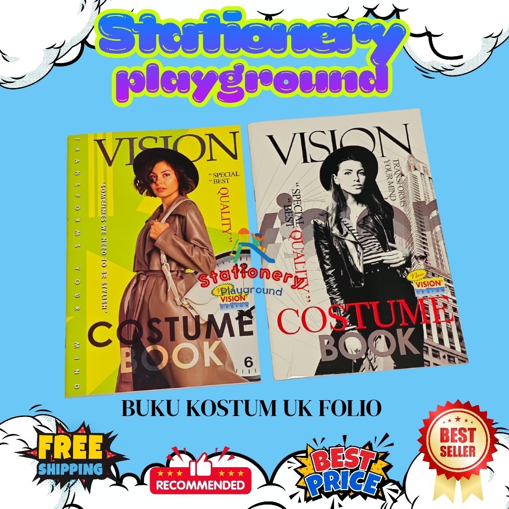Buku Kostum Ukuran Folio / Buku Penjahit