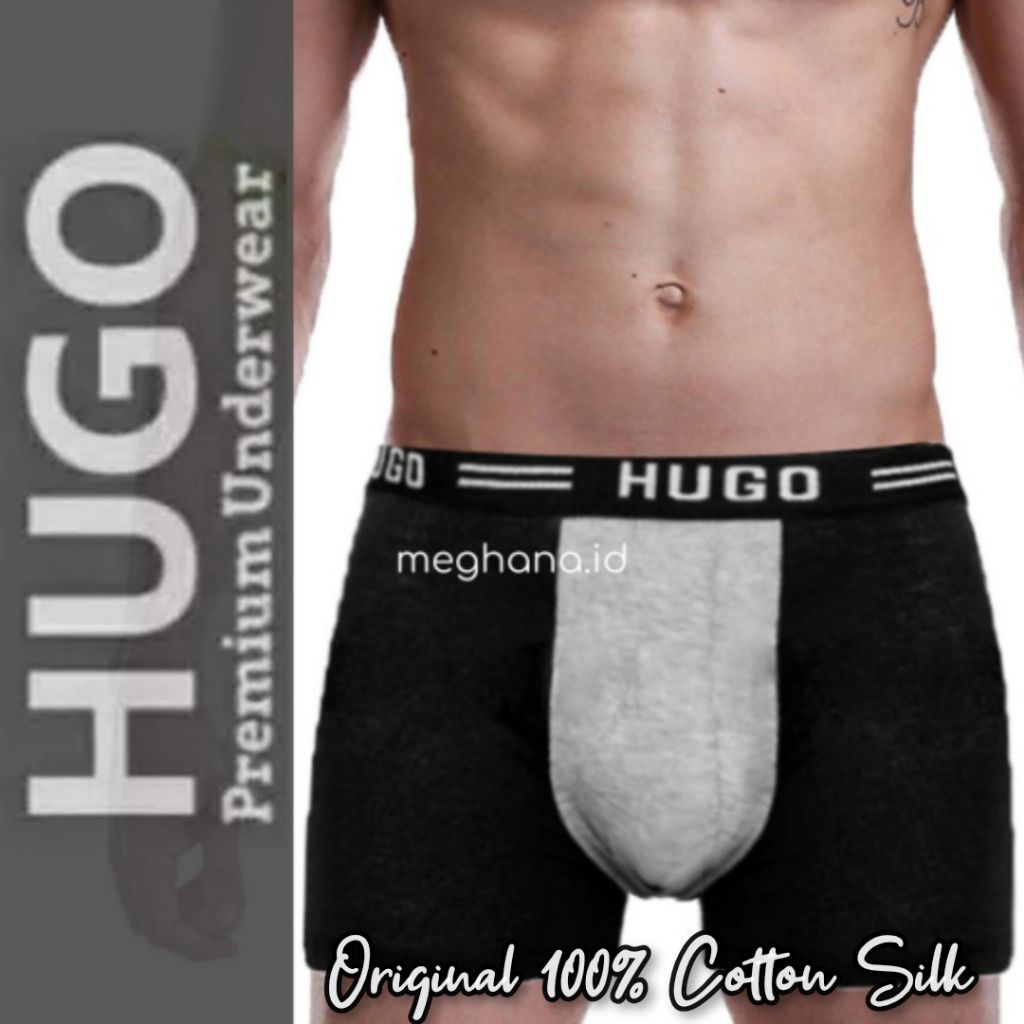[ORI 1BOX] BOXER PRIA HUGO UNDER WEAR | CD CELANA DALAM PRIA SEGI EMPAT PREMIUM
