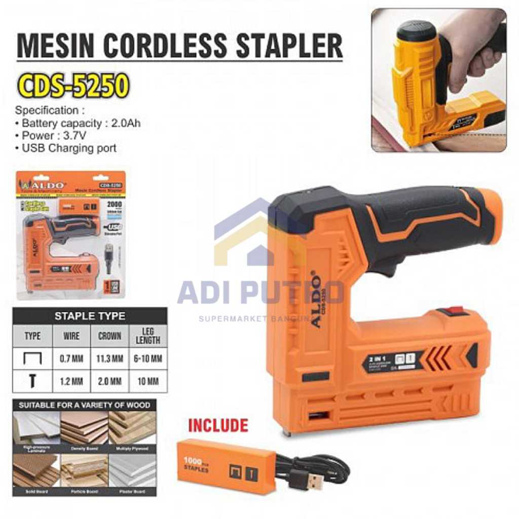 MESIN CORDLESS STAPLES ALDO CDS-5250