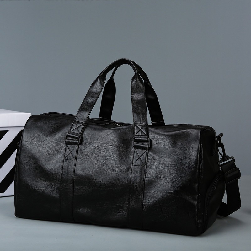 Tas Travel Jinjing Selempang Bahan Kulit Lembut Kapasitas Besar untuk Pria Wanita