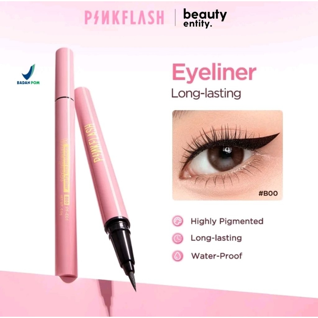 Pink flash eyeliner