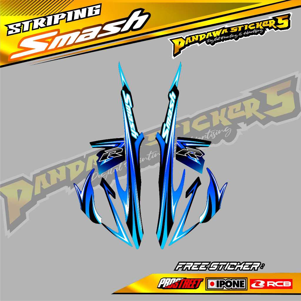 STRIPING VARIASI SUZUKI SMASH 110 R - ORI STYLE / STICKER LIST VARIASI MOTOR SUZUKI SMASH 110