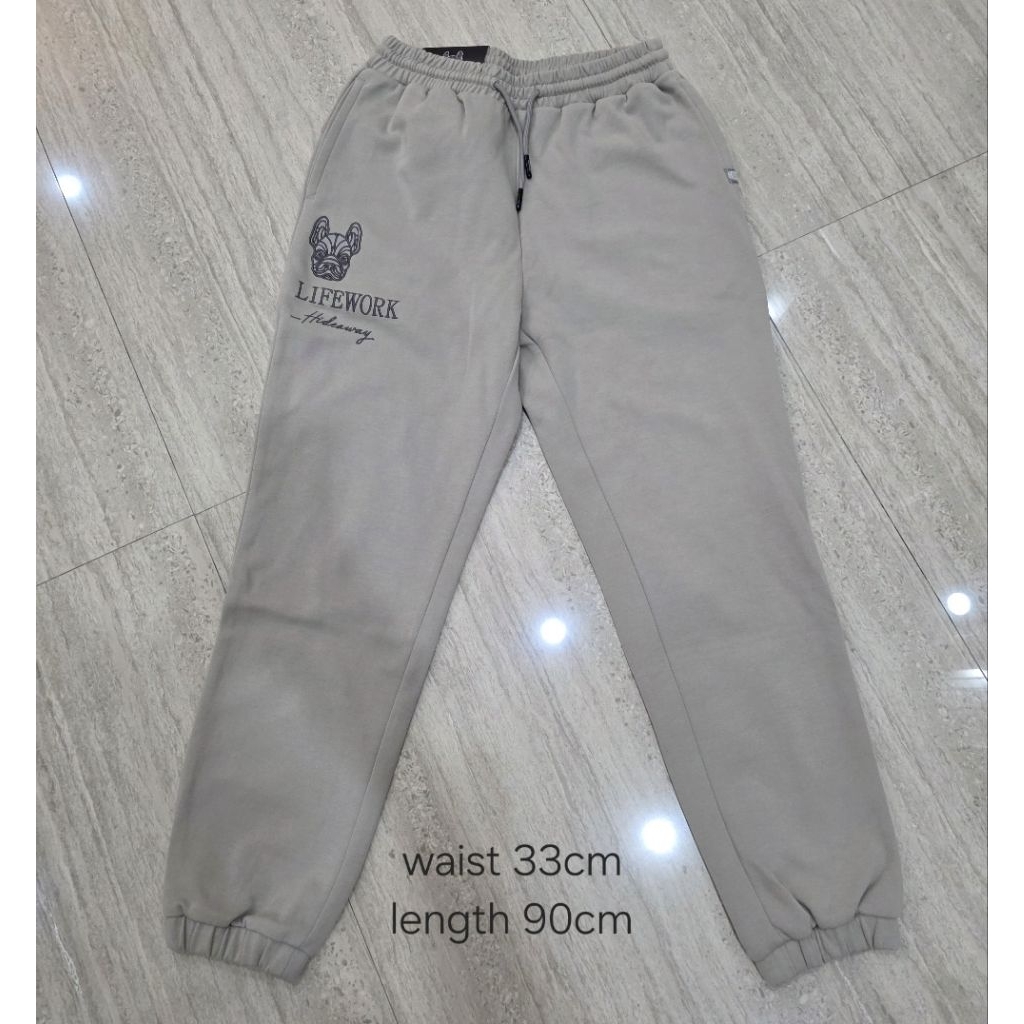 celana lifework sweatpants beige unisex