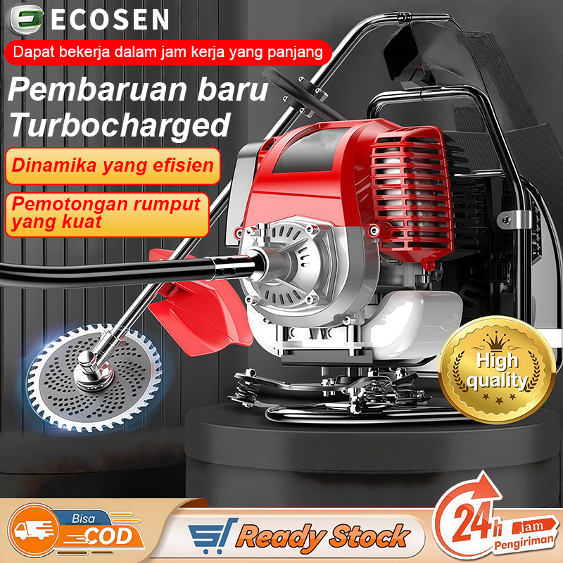 ECOSEN 1500W Mesin Potong Rumput 4 Tak Brush Cutter Gendong 45CC Mesin Pemotong Rumput Powerfull 4 t