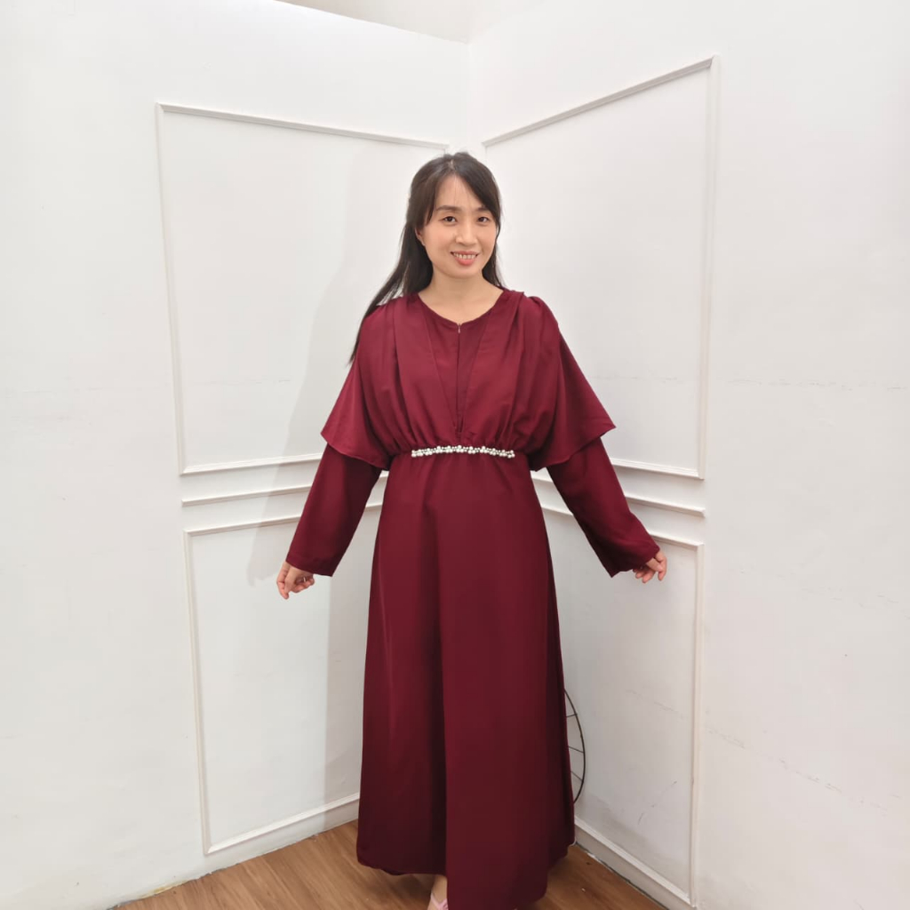Be.gracious-MADINA SWAROVS MAXI / dress kondangan kekinian / dress lebaran busui