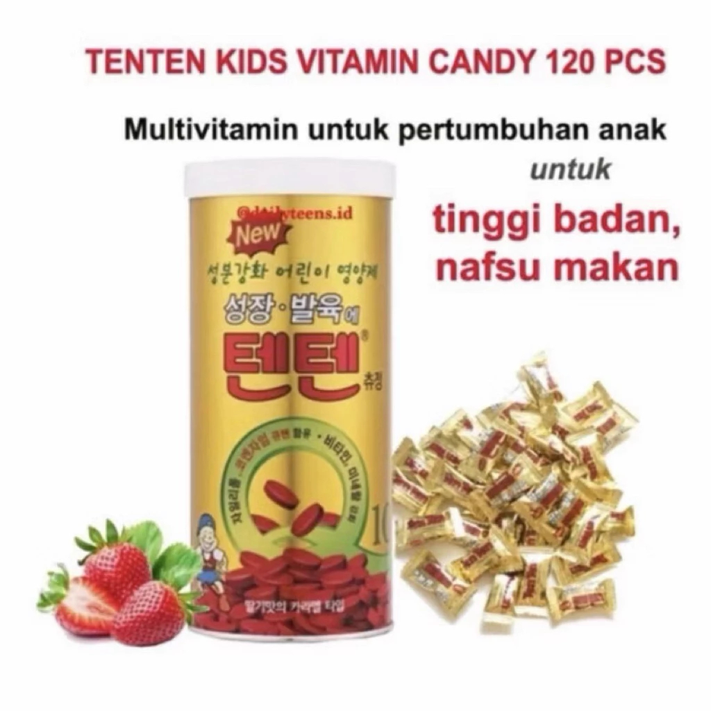 READY TENTEN chewable Korea Vitamin Korea Peninggi Badan 1 KALENG