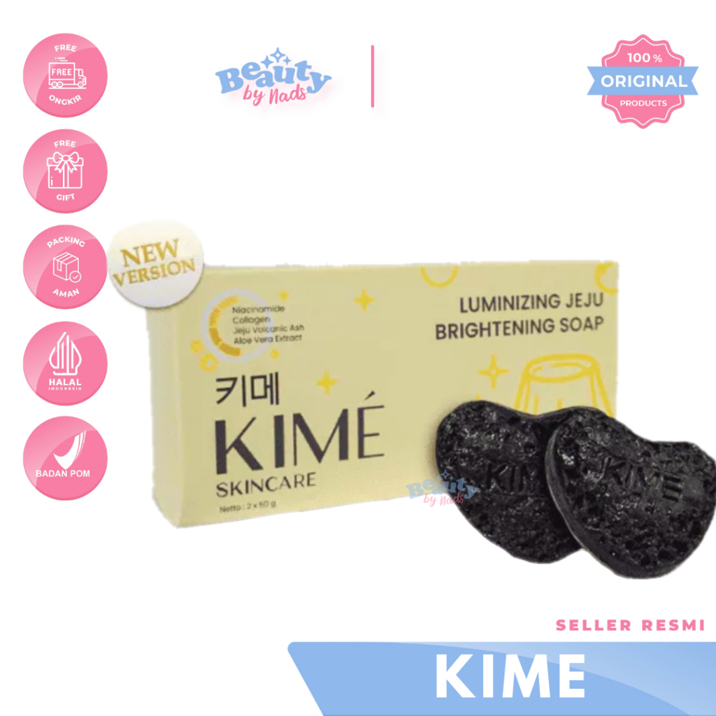 BEAUTYBY.NADS | KIME LUMINIZING JEJU BRIGHTENING SOAP KIME SKINCARE SABUN BATANG DAPAT 2PCS SABUN MA
