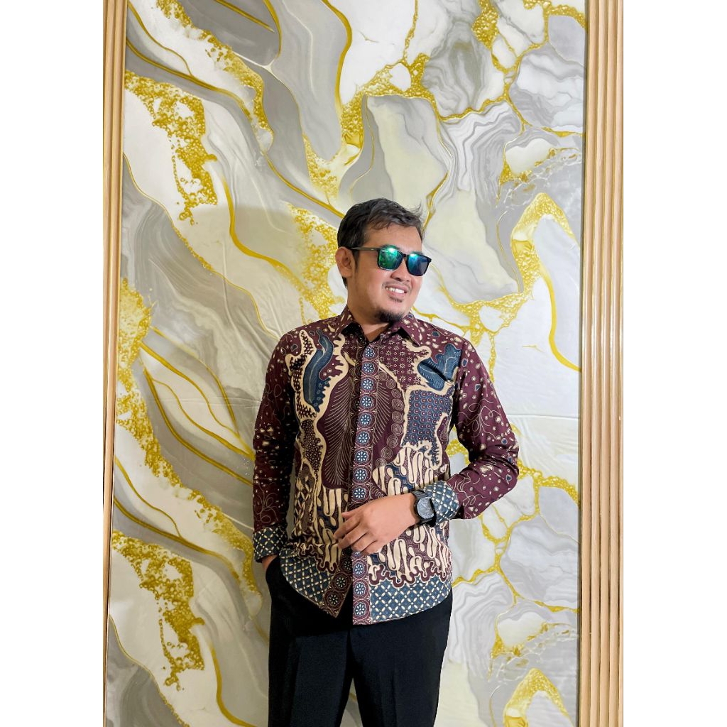 Batik Putra Putri Motif Parang Kencana Warna Merah Burgundi Cocok Buat Acara Formal Maupun Non Forma