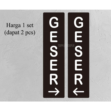 Sign Akrilik Geser | Sign Borad Geser | Tanda geser | Tanda Pintu Geser| Papan Tanda Geser
