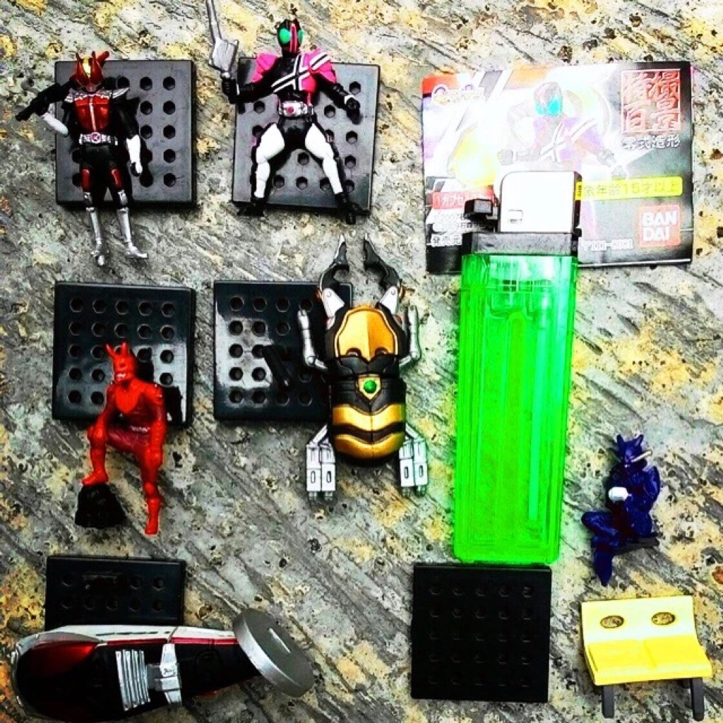 PROMO ACTION FIGURE SET 6 MINI BANDAI SENTAI KAMEN RIDER CHIBI