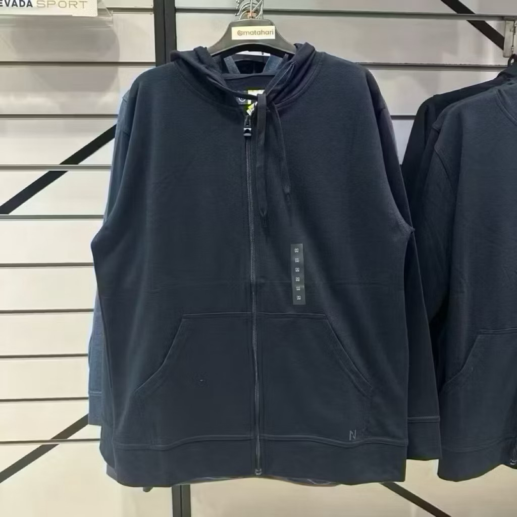 Jacket hoodie resleting pria basic baby terry | Titip beli mall