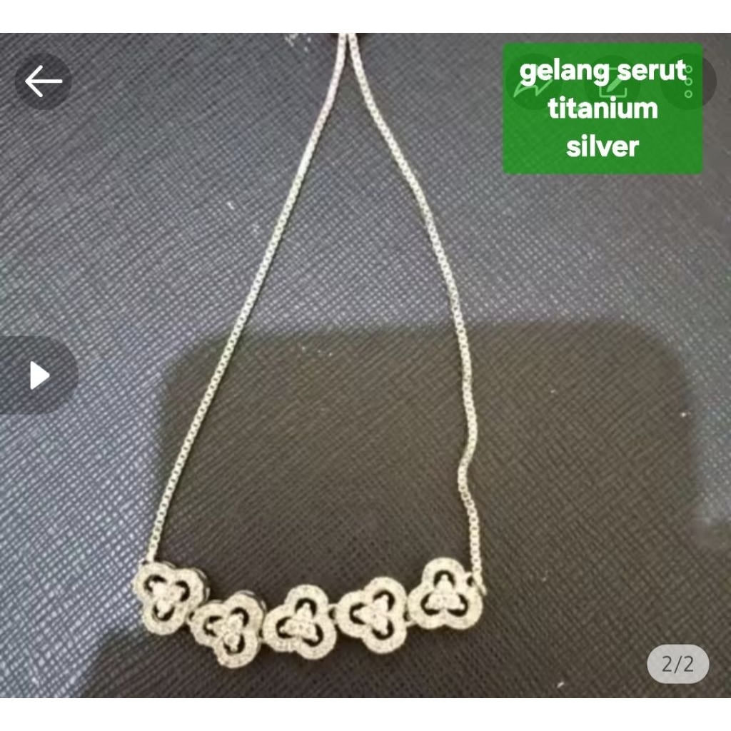 Gelang Serut Titanium warna Silver