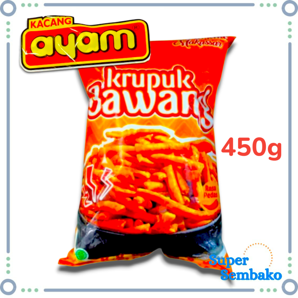 Snack Stik Kerupuk Bawang Cap Kacang Ayam Rasa Pedas 450g Oleh Oleh Khas Makassar Grosir Murah