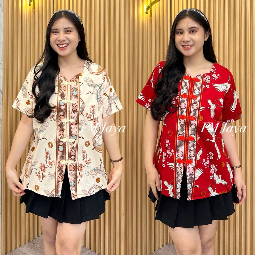 ATASAN BATIK IMLEK WANITA 393 || BLOUSE BATIK IMLEK || BAJU IMLEK || BAJU BATIK MERAH IMLEK || ATASA