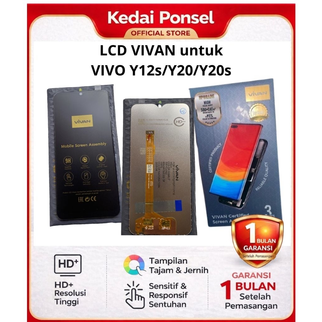 LCD VIVAN original VIVO Y12S/Y20/Y20S/Y20sg garansi 1tahun