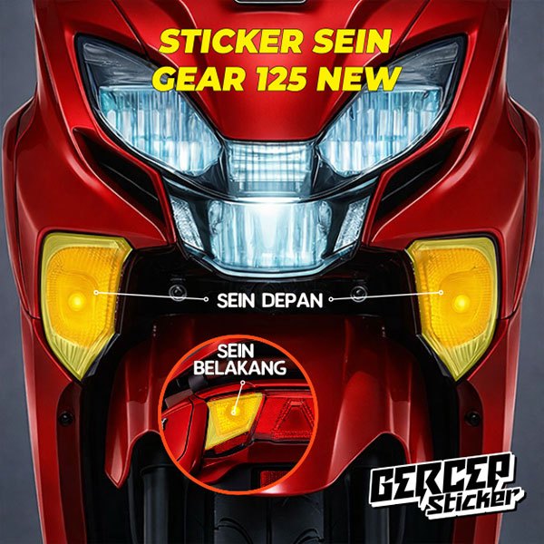 Stiker Lampu Sein Gear 125 New | Stiker Pelindung Lampu Sein Gear 125 New