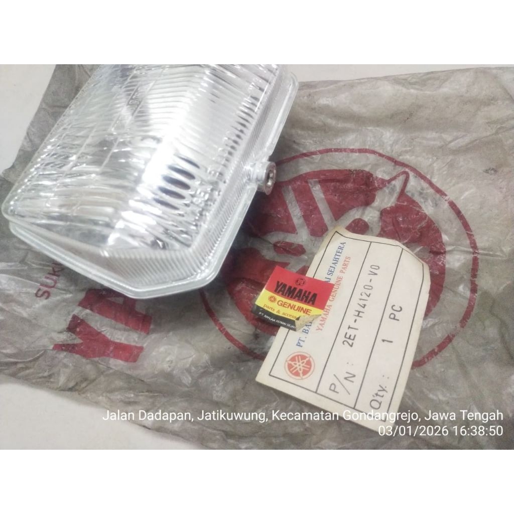 Lampu Depan Reflektor Headlamp Assy Yamaha V80 Excellent V80Excellent ET80 Original NOS