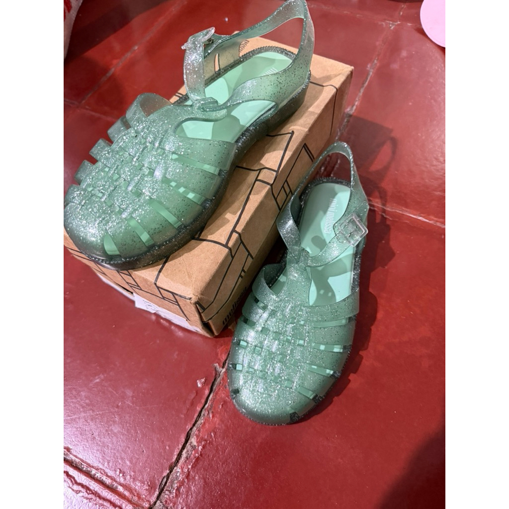 preloved sandal jelly mini melissa gliter wanita
