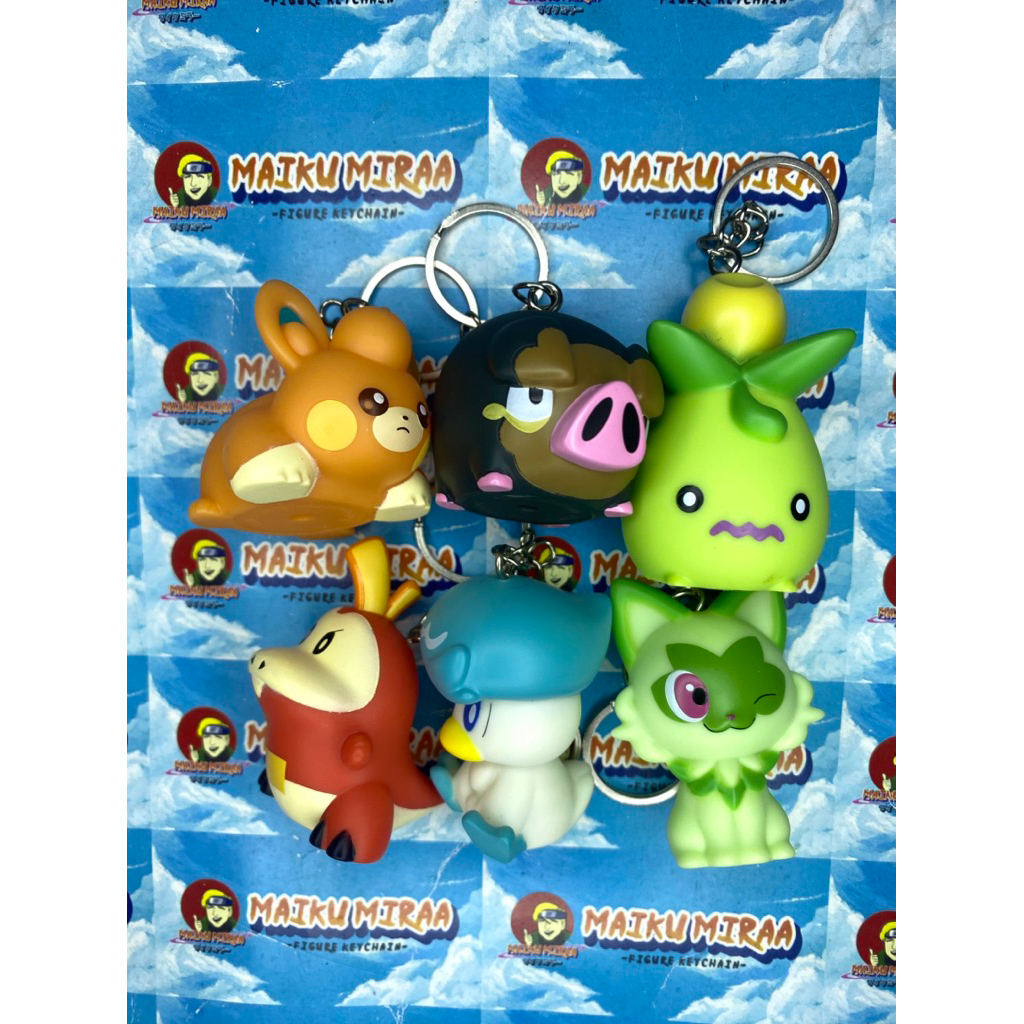 Figure Keychain / Gantungan Kunci Pokemon Fuecoco quaxly sprigatito pawmi lechonk smoliv