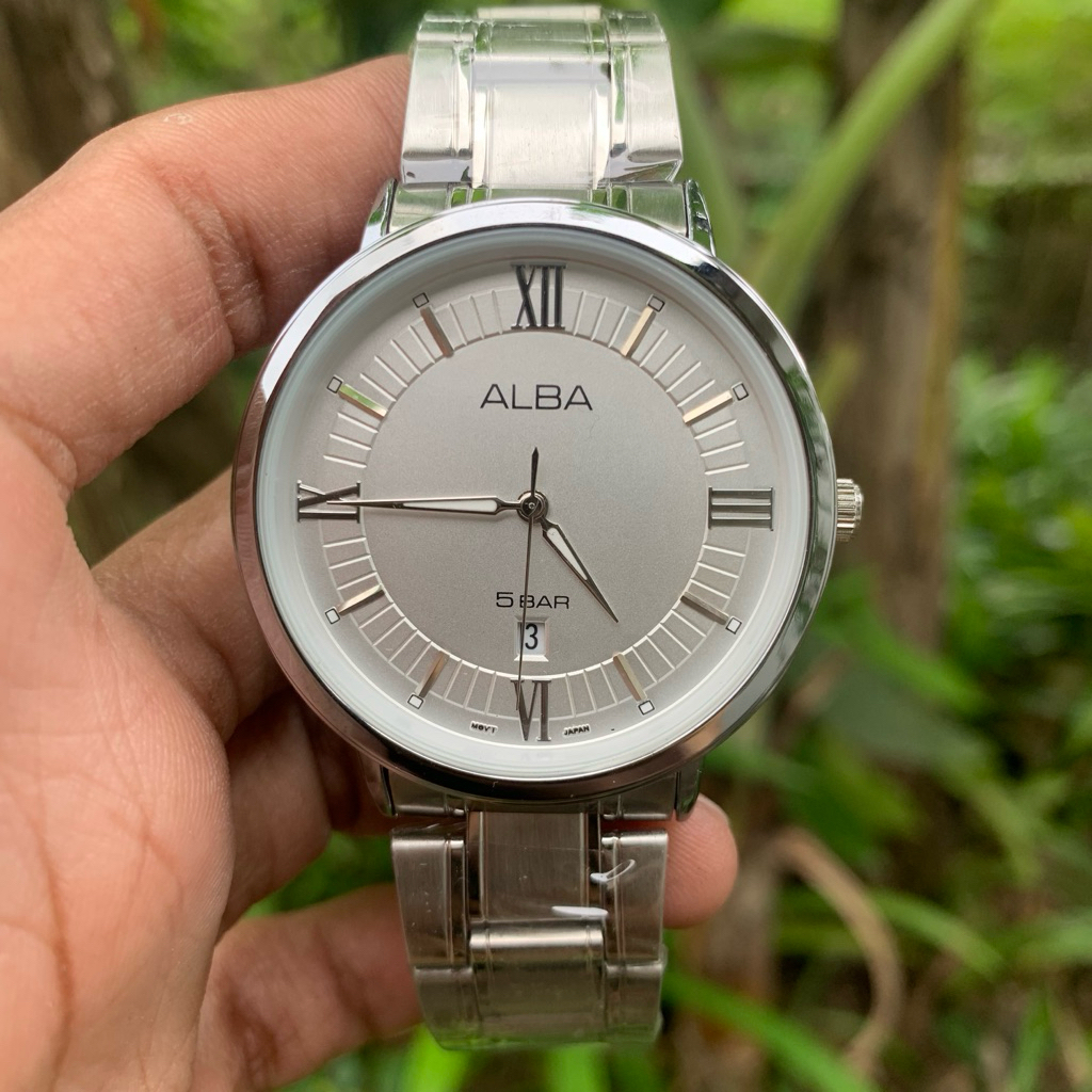 Jam Tangan Pria Elegan Stainless Tahan Air Alba