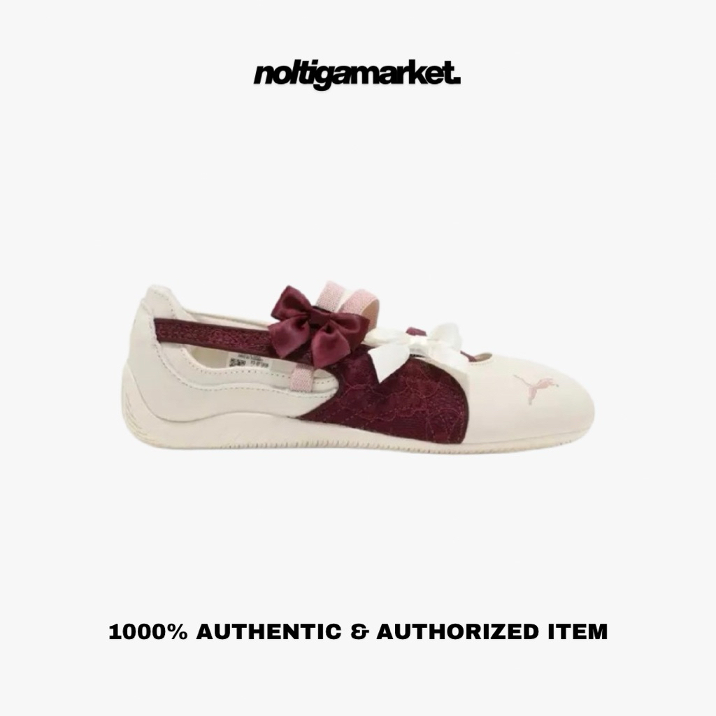Sepatu Sneakers Wanita Puma Speedcat Ballet Lace Frosted Ivory Ruby Shimmer Original Resmi 100%
