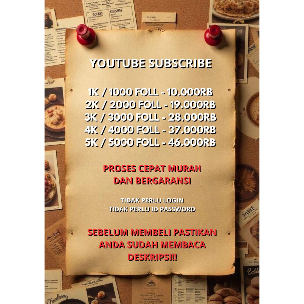 SUB SUBSCRIBER YOUTUBE MURAH
