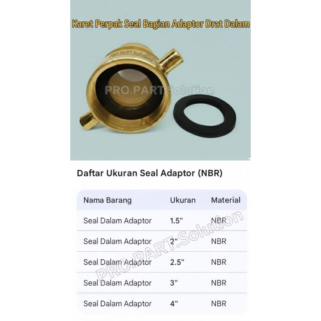 Karet Seal Perpak Bagian Drat Dalam Adaptor Sambungan Selang Coupling Pemadam Kebakaran Ready Stock