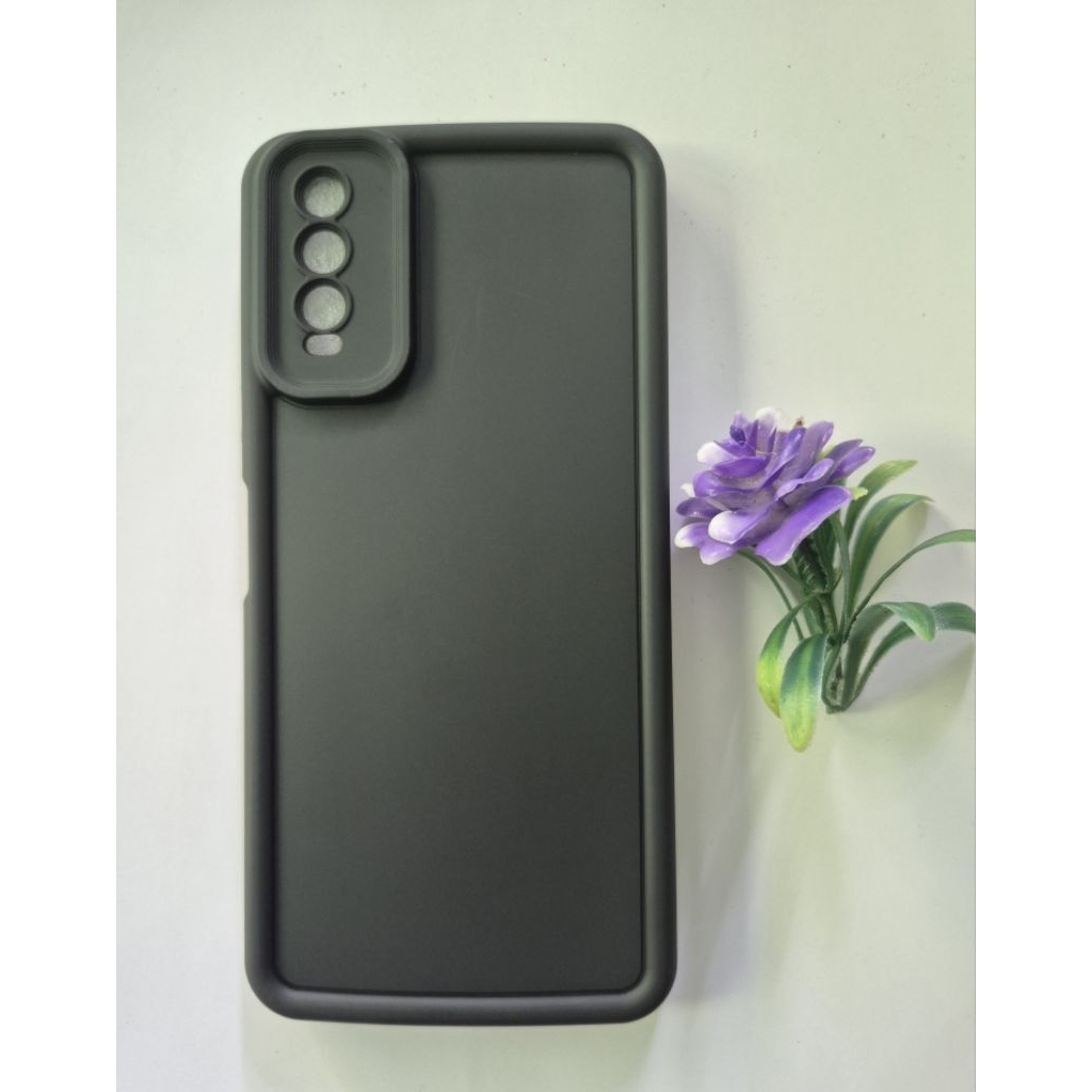 Case Hp Vivo Y20 Y12S Leather Hitam