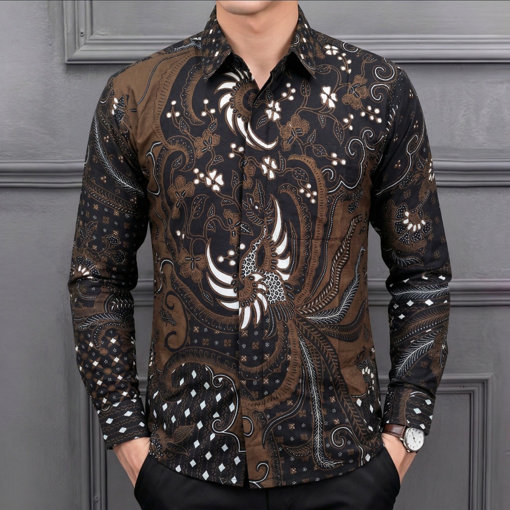 Raw And Denim Kemeja Batik Pria Lengan Panjang