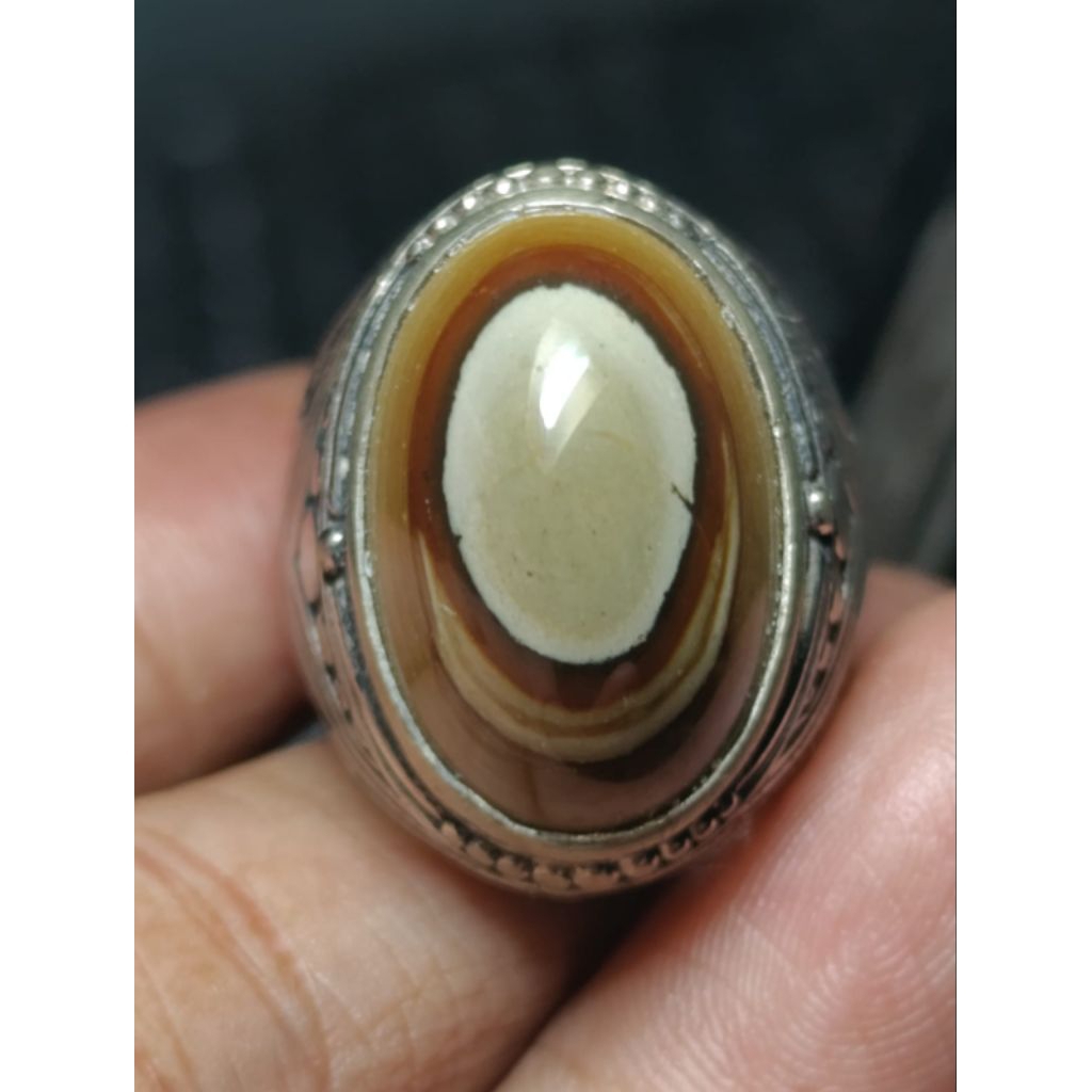 cincin batu akik puser bumi mata dewa