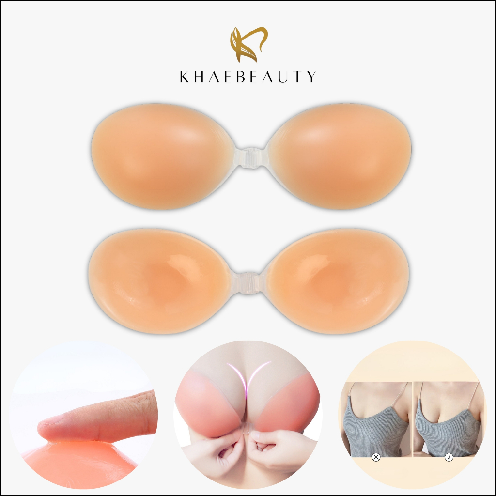 KHAEBEAUTY [FREE BOX] Silicon Bra Tempel Tanpa Tali Bisa Dicuci Pembentuk Payudara BR212