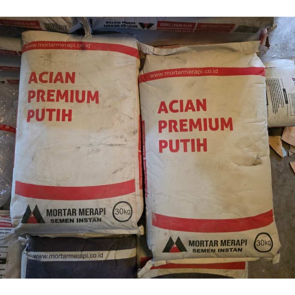SEMEN SKIMCOAT ACIAN PUTIH MORTAR MERAPI 30 KG SEMEN MORTAR