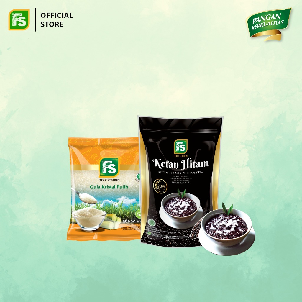 FS Gula Pasir Premium 1Kg + FS Ketan Hitam1 kg