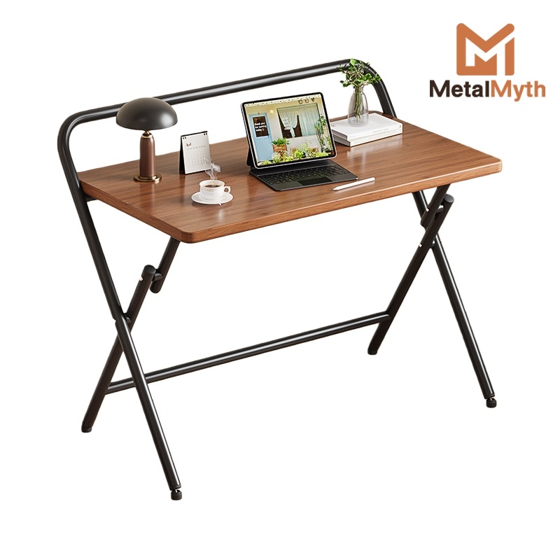MetalMyth Meja Belajar Lipat Portable Meja Adjustable Meja Laptop Meja Asrama Sewaan Mudah Dilipat M