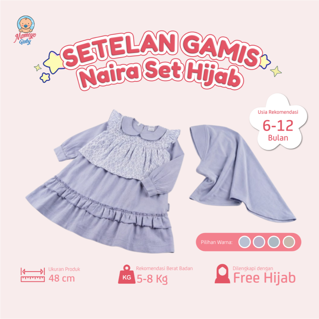 Baju Gamis Bayi Umur 6 - 12 Bulan Baju Gamis Dialogue Baby