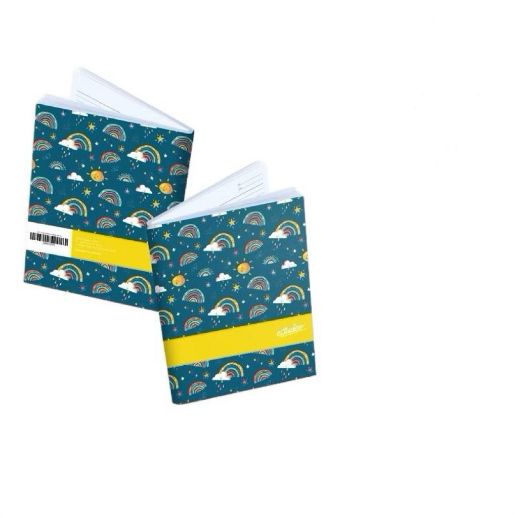 ESTUDEE Buku Tulis 58 Lembar PAK Isi 10 K dengan Desain Pelangi dan Bintang untuk Anak-anak