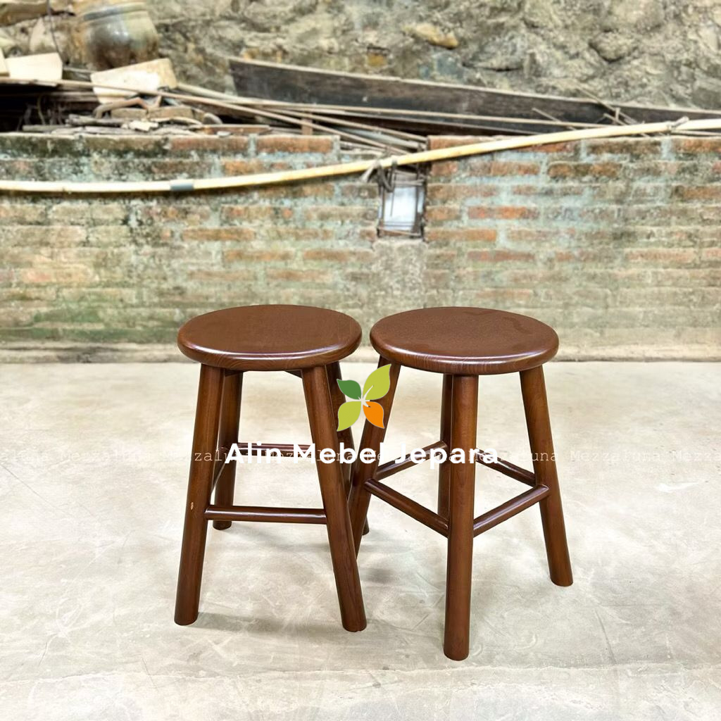 Stool Minimalis Stool Kayu Jati Stool Jati Murah