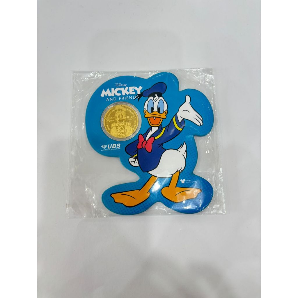 0.1 Gram LM Logam Mulia Emas UBS Donald Duck Bebek Disney Mickey and Friends 24K 999.9%