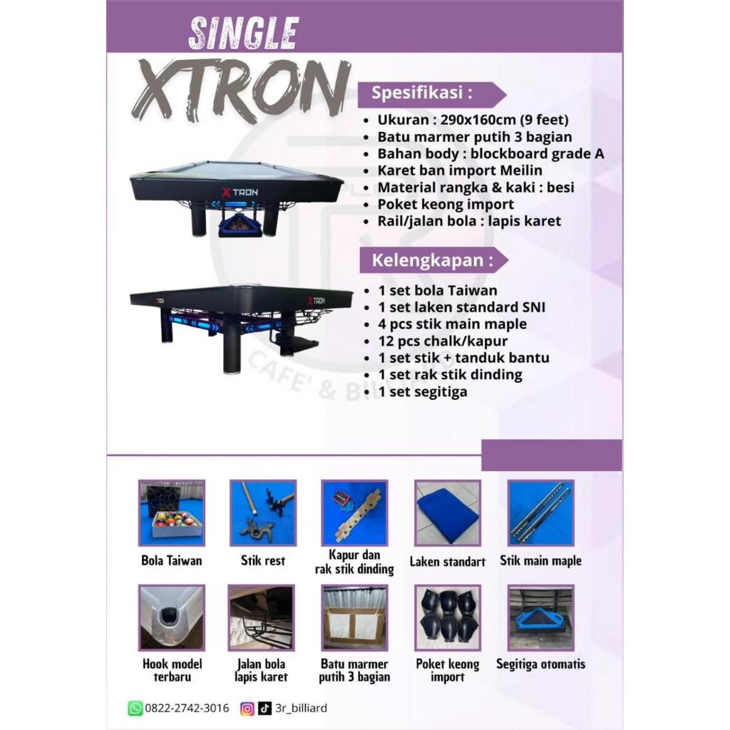 Meja Billiard 9 Feet Xtron - Pool Table 9 Feet - Billiard