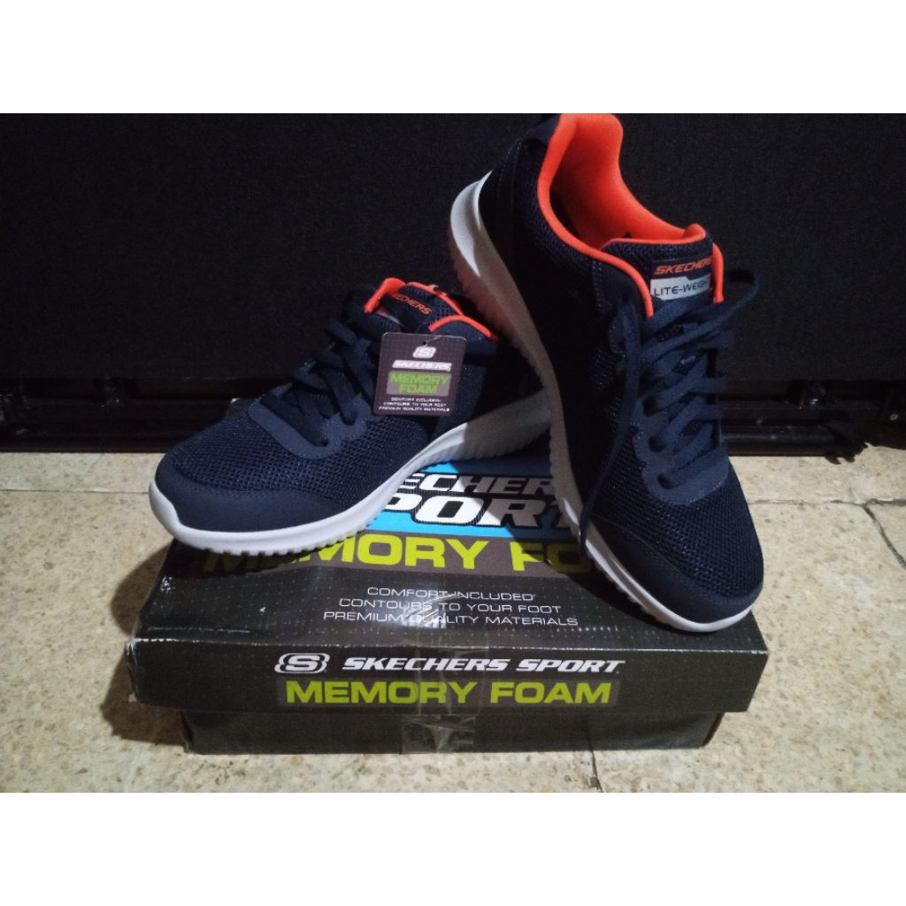 Sepatu Sneaker Sketchers Sport Memory Foam Original