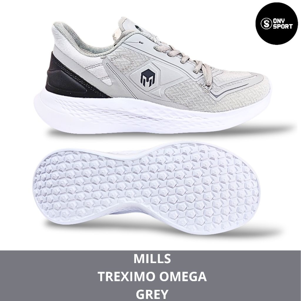 MILLS TREXIMO OMEGA GREY Sepatu Olahraga dengan Desain Nyaman dan Tahan Lama