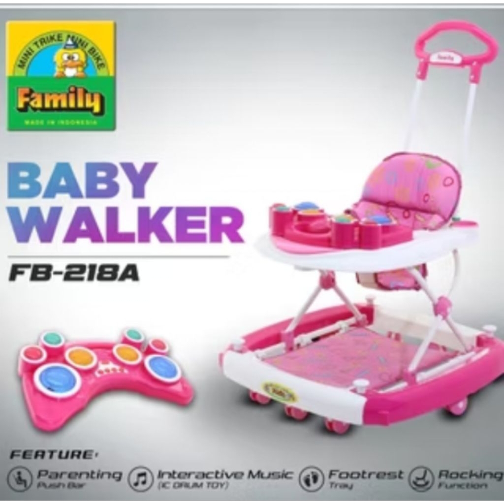 Family Baby Walker FB-218A Alat Belajar Jalan Bayi Kereta Dorong