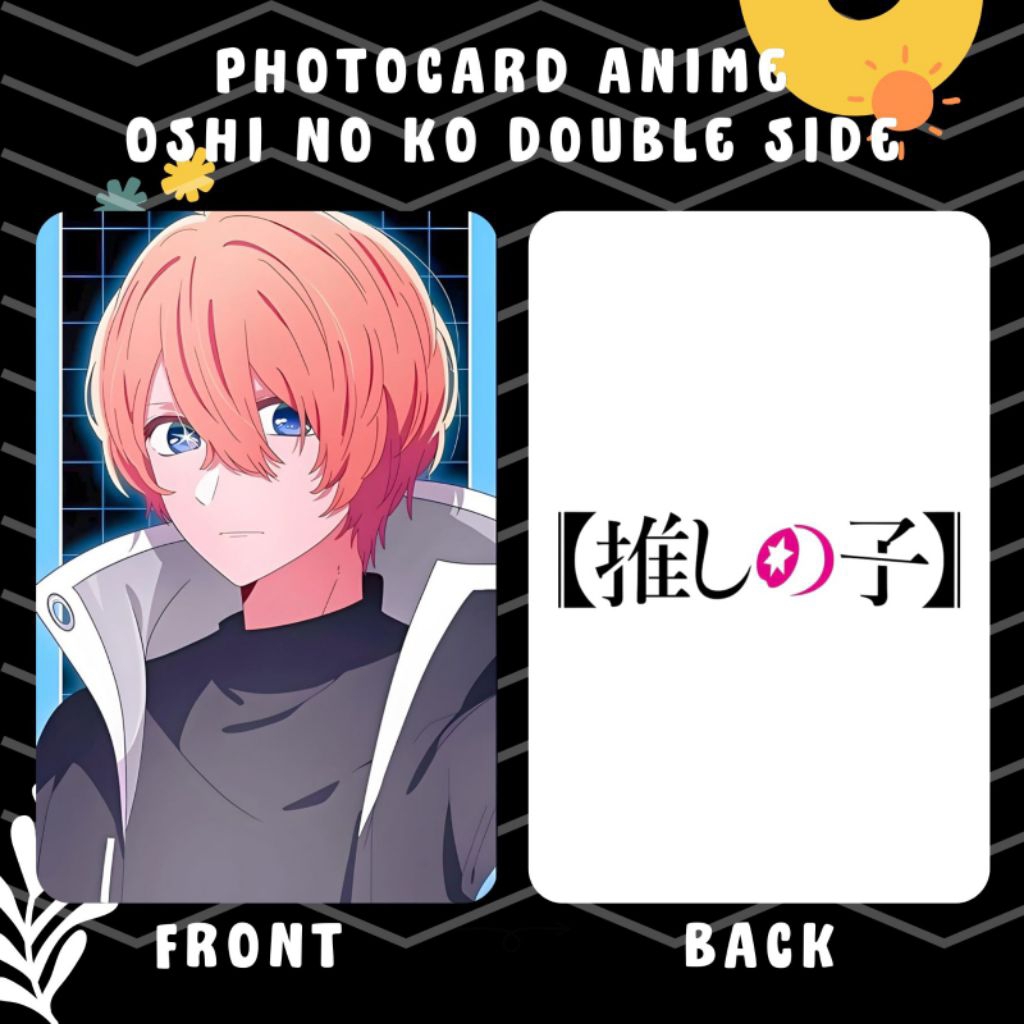 [Jasa Cetak] Photocard Anime Oshi No Ko Cetak 2 Sisi Termurah