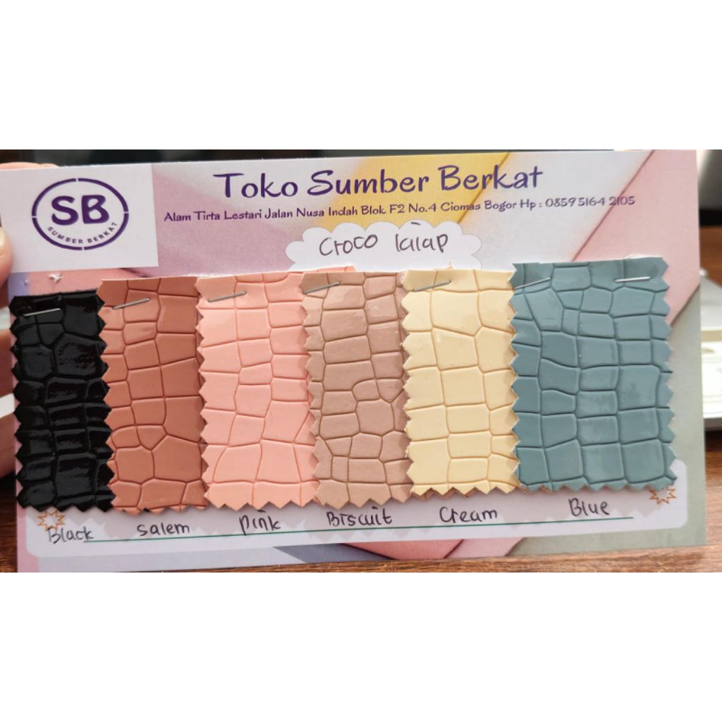 kain Sintetis, kulit imitasi CROCO KILAP/ meteran ( 1.45m x 1m) untuk tas dan sepatu