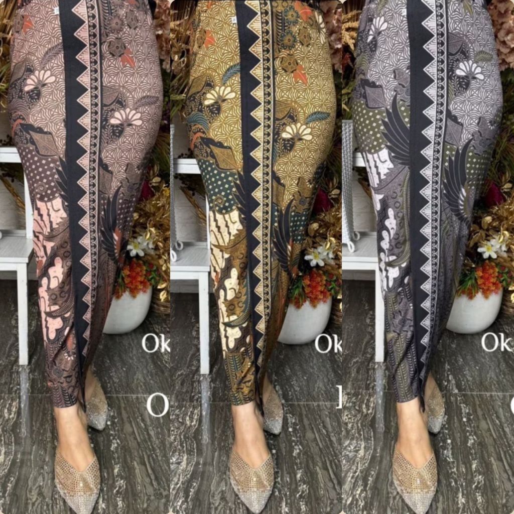 Rok batik span panjang elastis melar wanita bawahan kamen jadi bali
