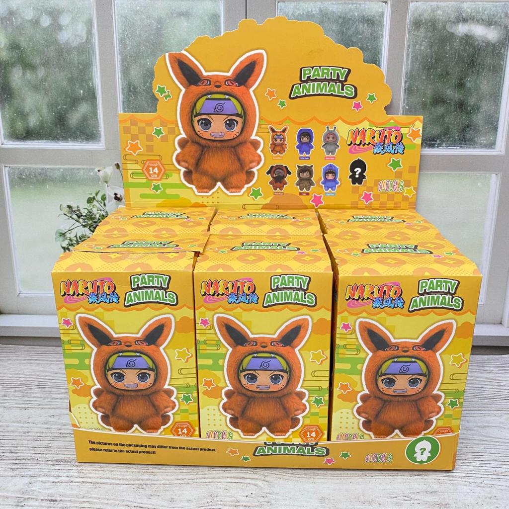 Mainan Mystery Blind Box Naruto Custom Party Animals Koleksi Kostum Hewan sakura sasuke kakashi