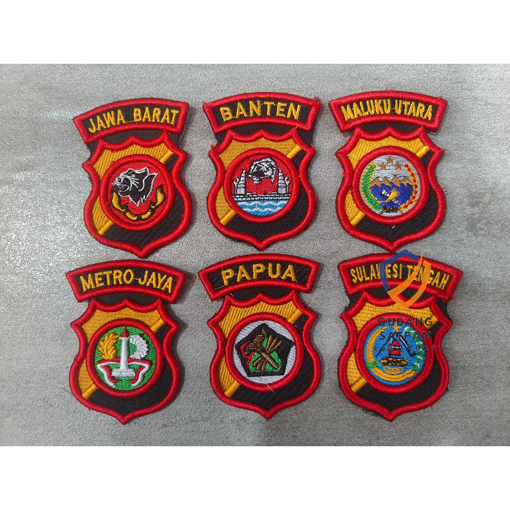 Badge Timbul Polda - Bet Polda - Bordir Baju Polda - Bet Baju Bordir Polda