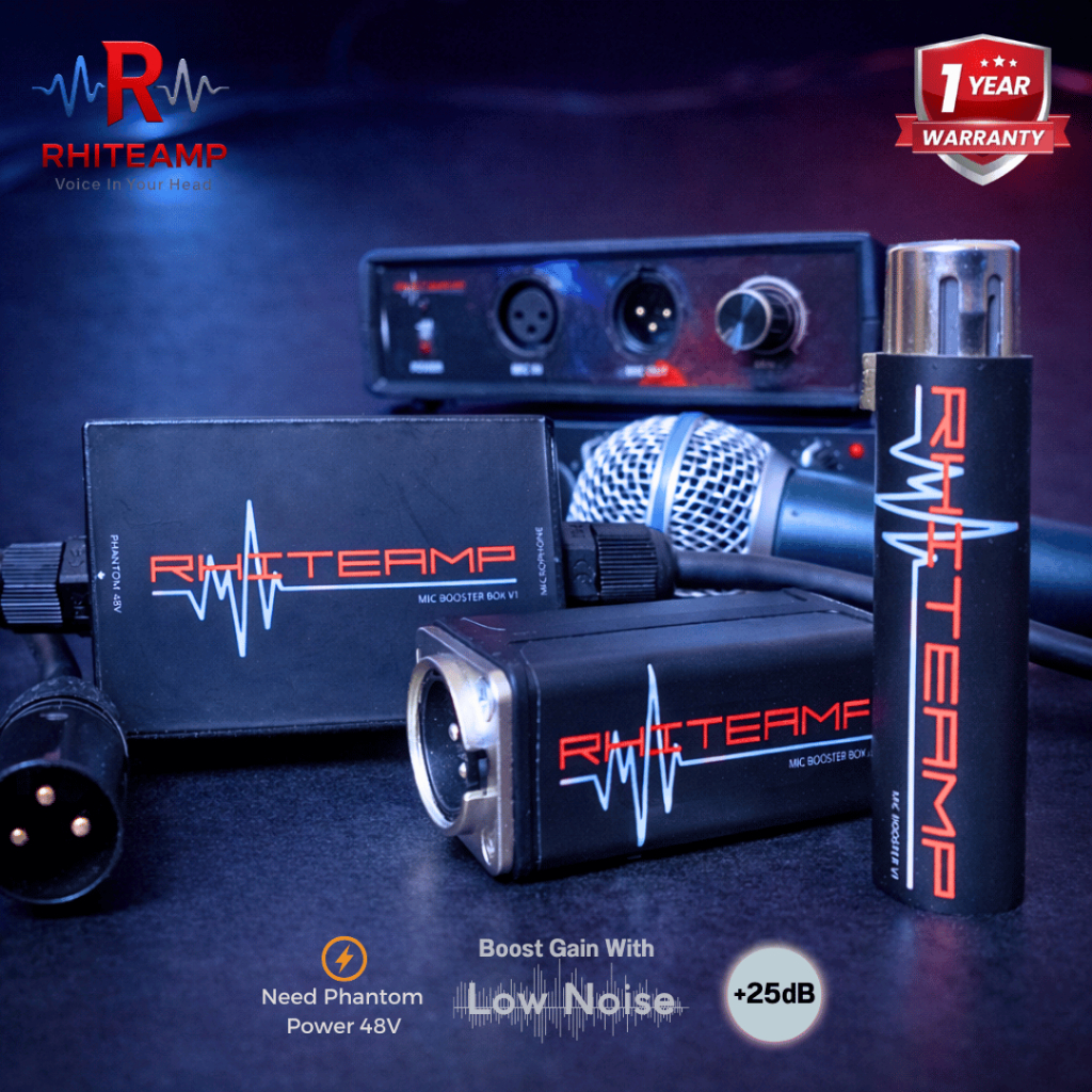 Rhiteamp Mic Booster V1 / Inline preamp microphone dynamic