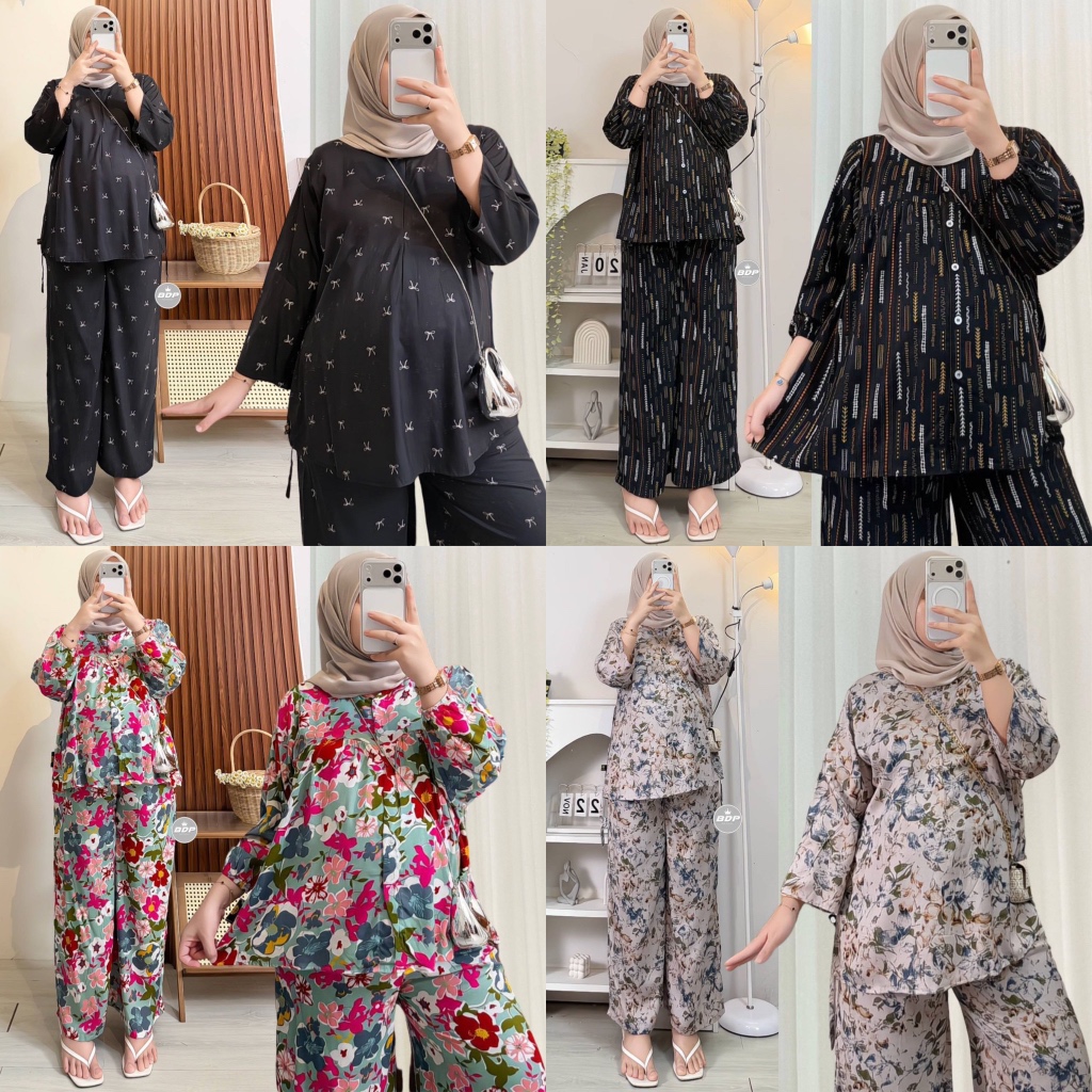 SETELAN ARABIAN | BAJU TIDUR PIYAMA | PIYAMA ARAB | DASTER RENDA | BAJU TIDUR DASTER