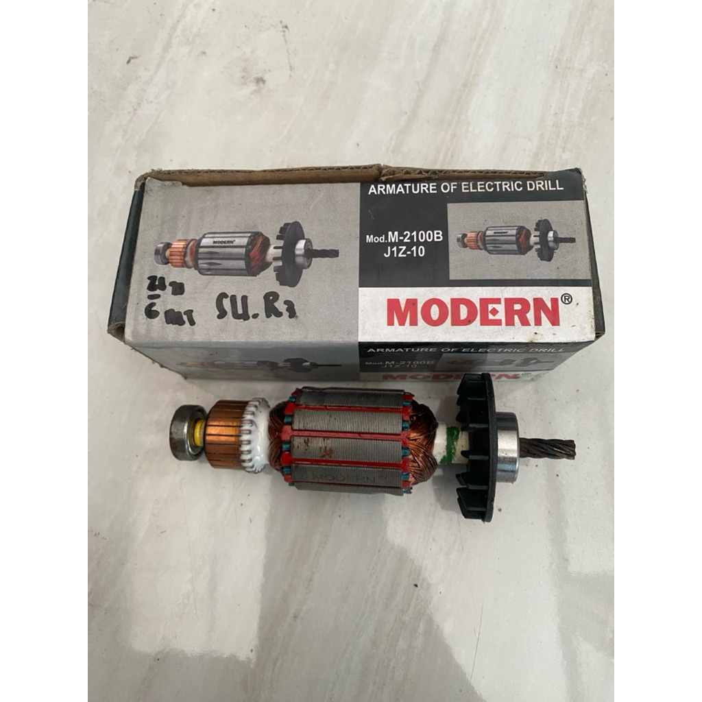 ANGKER Mesin Bor Modern M 2100B Atau J1Z 10 / ARMATURE Bor Listrik Modern M2100B Atau J1Z10